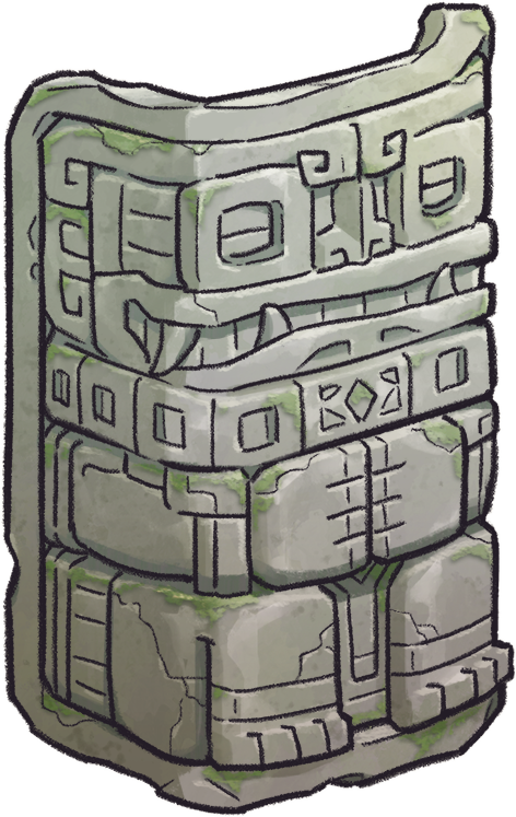 Stone Shield carved with geometric patterns